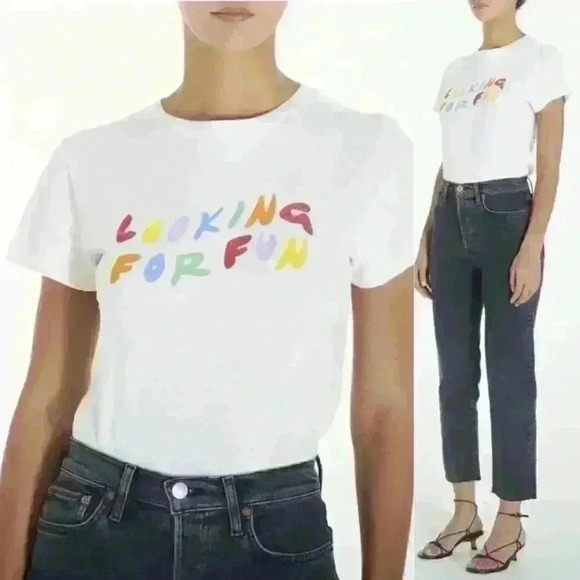 RE/DONE Looking for Fun Print Baby Tee - Picture 4 of 16